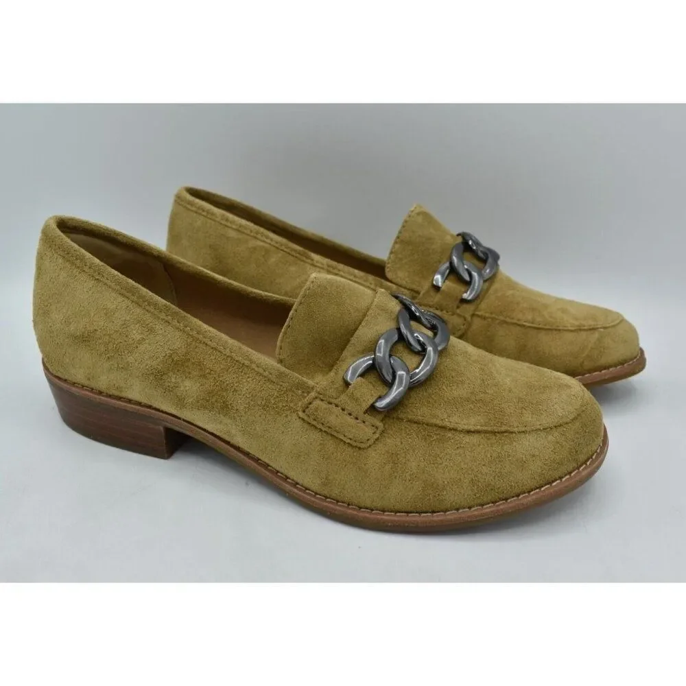 Sofft Womens Size 10‎ Nevara Hazelwood Suede Slip On Loafers Shoes